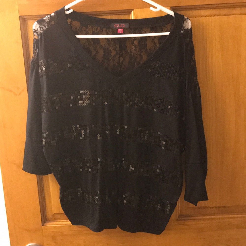 Black sequin shirt
